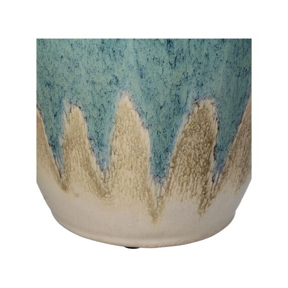 Vase Stoneware Blue 18X18X37Cm