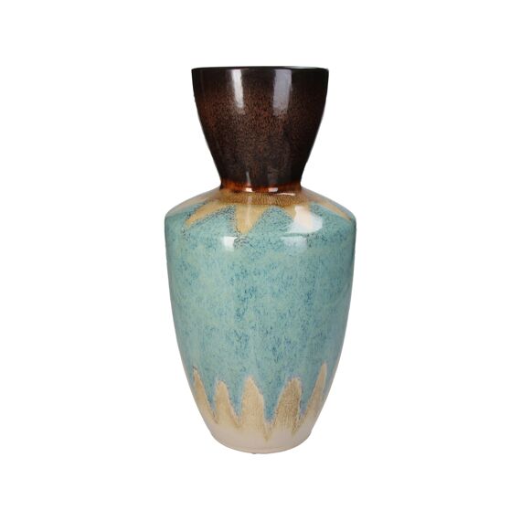 Vase Stoneware Blue 18X18X37Cm