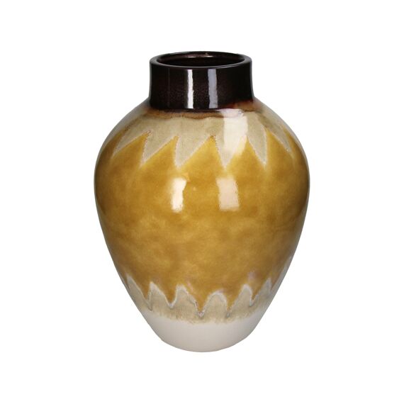 Vase Stoneware Yellow 28X28X37.5Cm