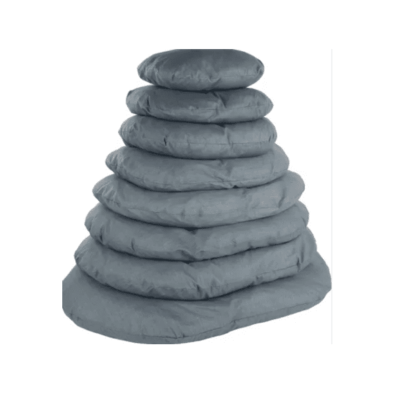 Flamingo Kussen Firenze Ovaal + Rits Blauw  120X84X12Cm