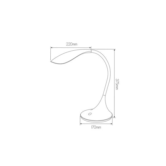 Fantasia Zonic Bureaulamp Wit Led 4,5W