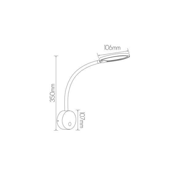 Fantasia Noni Wandlicht Zwart 4,8W