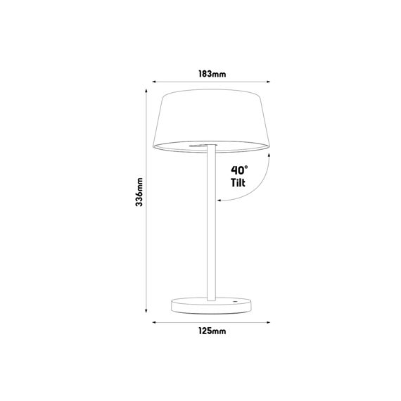 Fantasia Darling Bureaulamp Zwart Led 5,3W Dimbaar