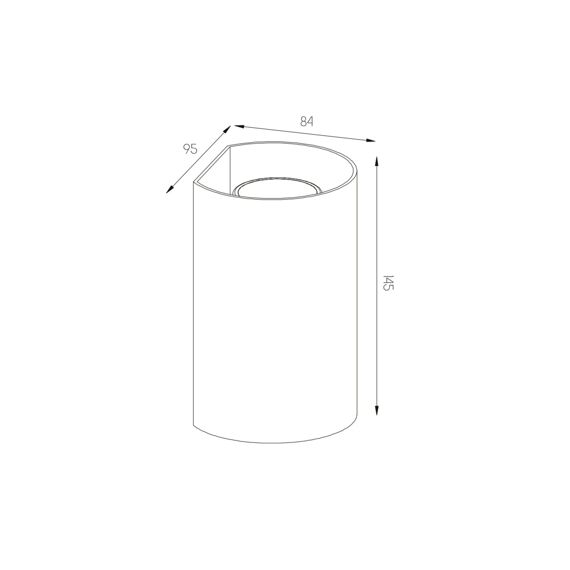 Fantasia Radu Wandlicht Rond Zwart 2Xgu10 Excl. (Max 50W)