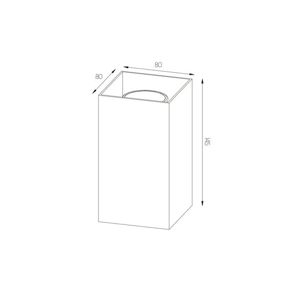 Fantasia Radu Wandlicht Vierkant Zwart 2Xgu10 Excl. (Max 50W)