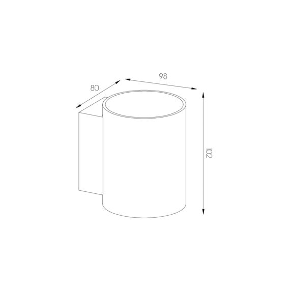 Fantasia Nidum Wandlicht Rond Zwart/Goud G9 Excl. (Max 40W)