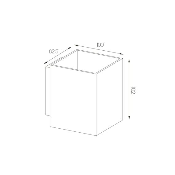 Fantasia Nidum Wandlicht Vierkant Zwart/Goud G9 Excl. (Max 40W)