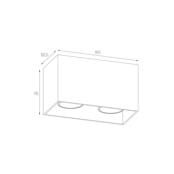 Fantasia Babar Plafondlicht Vierkant Wit 2Xgu10 Excl. (Max 50W)