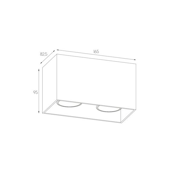 Fantasia Babar Plafondlicht Vierkant Zwart 2Xgu10 Excl. (Max 50W)