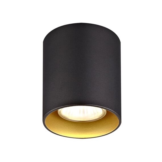 Fantasia Babar Plafondlicht Rond Zwart/Goud 1Xgu10 Excl. (Max 50W)