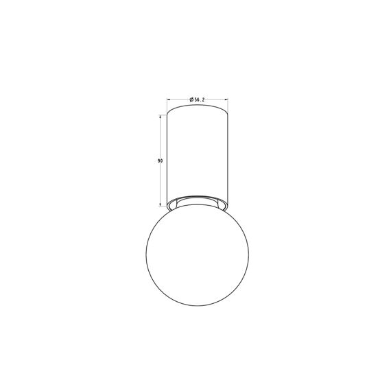 Fantasia Babu Plafondlicht Zwart 1Xe27 Excl. (Ø56X90)