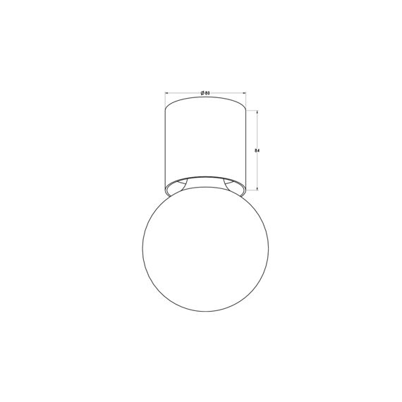 Fantasia Babu Plafondlicht Zwart 1Xe27 Excl. (Ø80X84)