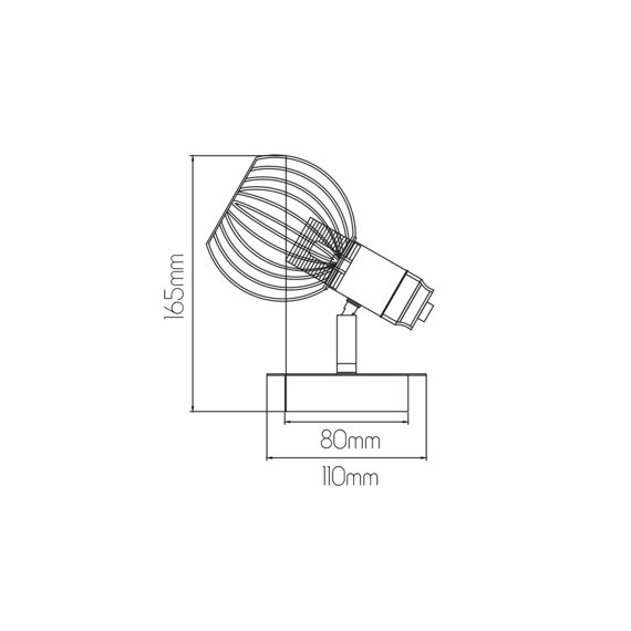 Fantasia Raga Wandlicht Zwart 1Xe14