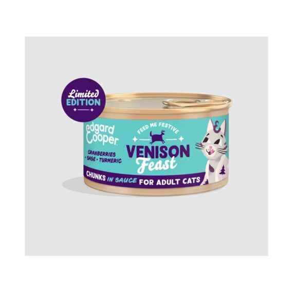 Edgard & Cooper Cat Adult Chunks Festive Venison 85G