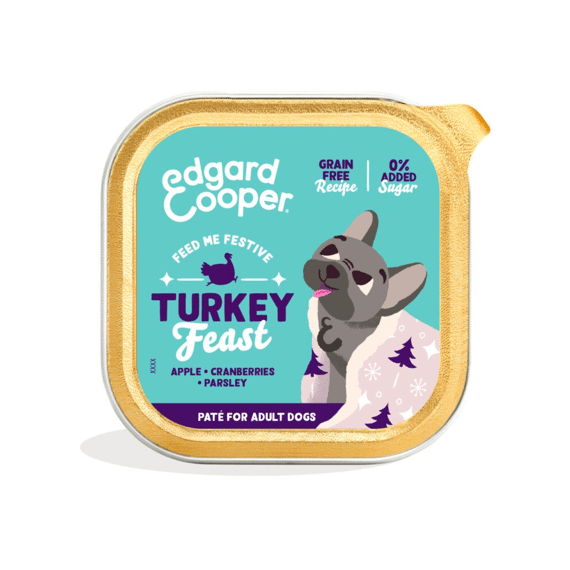 Edgard & Cooper Adult Dog Festive Turkey Cup Paté 150Gr