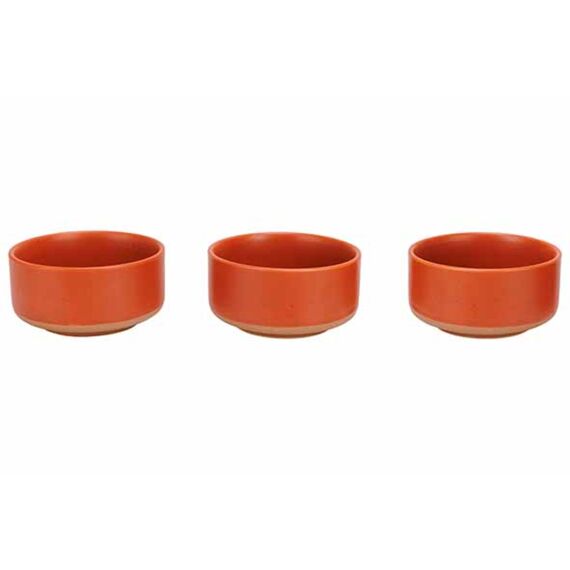 Dela Bowl D10.5Xh5Cm Terracotta Set/3