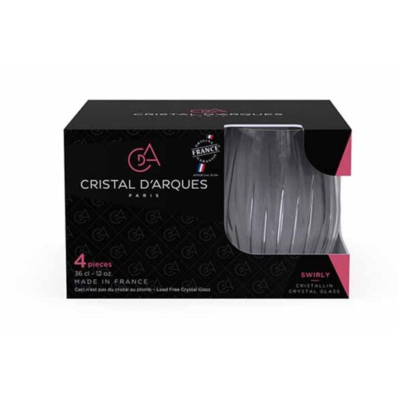 Cristal D'Arques Swirly Tumbler 36Cl Set/4