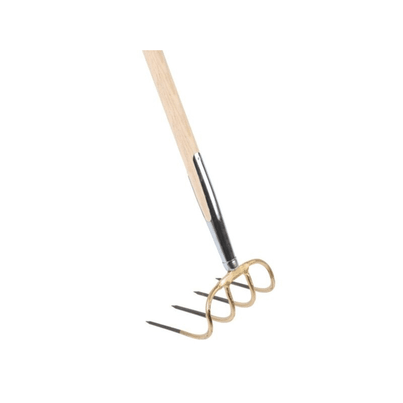 Avr-Tools Mesthaak 4 Tanden Met Stift Houten Bolsteel 1.35M