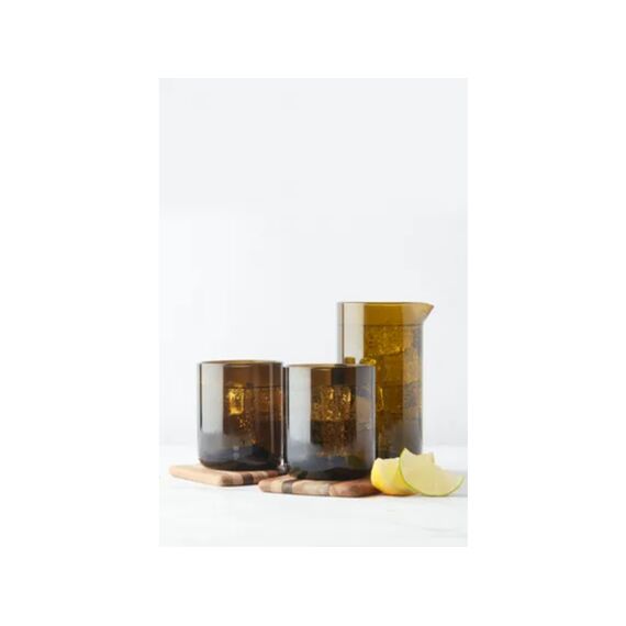 Point-Virgule Glasonderzetters Gerecycleerd Hout 9,5X9,5Cm Set Van 4