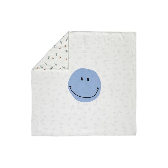Lassig Heavenly Soft Deken 100X100Cm Happy Rascals Smile