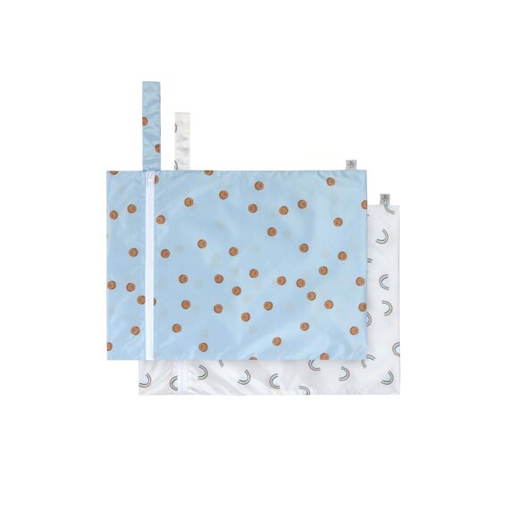 Lassig Wet Bag 2St Happy Rascal Smile Sky Blue