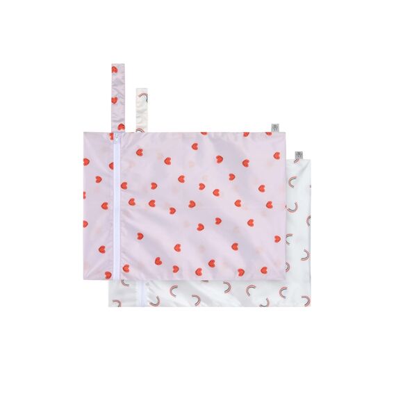 Lassig Wet Bag 2St Happy Rascal Heart Lavender