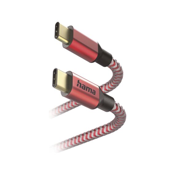Hama Usb-Kabel Reflectief Usb-C Naar Usb-C 1.5M Rood
