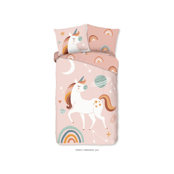 Dekbedovertrek Flanel Kids Good Morning 30982 Roze  140X200