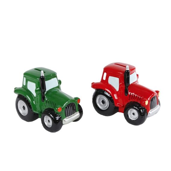 Kids Globe Spaarpot Tractor Aardewerk 16.6X11X13.8Cm 2Ass.