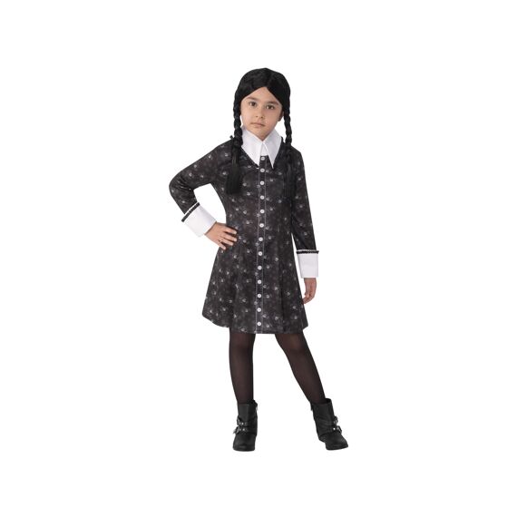 Kostuum Wednesday Addams Kinderen S 3-4Jaar