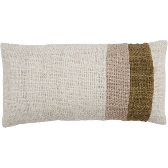 Kussen 60X30Cm Surrey Wit+Groen+Beige