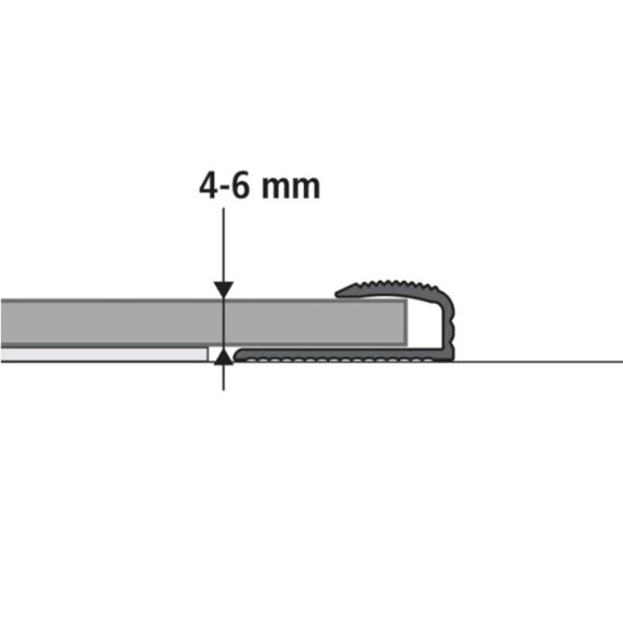 Eindprofiel Pvc Zilver 4-6X950Mm