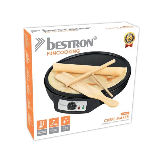 Bestron Crepe Maker Zwart Mat