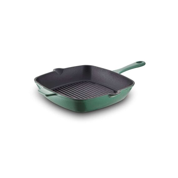 Barbary & Oak Foundry Grillpan Gietijzer Groen 26X26Cm