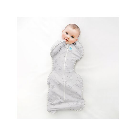 Love To Dream Inbakerslaapzak Fase 1 0-3M Grey Text Tog 0.2