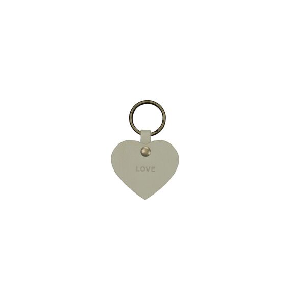 Leeff Hart Sleutelhanger Helen Taupe - Love Leer Taupe 7 X 7 X 0,5 Cm