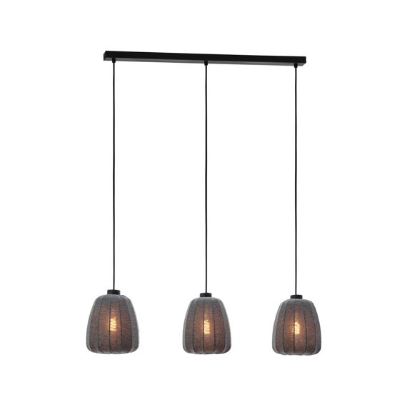 Eglo Barlaston Hanglamp Zwart/Grijs Hl/3 E27