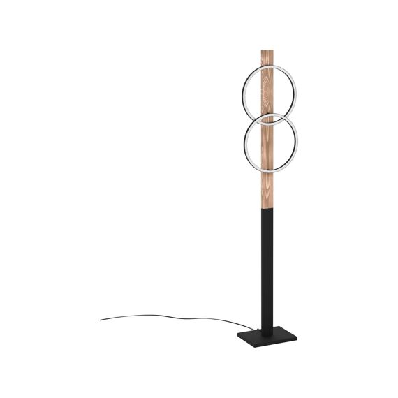 Eglo Boyal Vloerlamp Zwart/Hout Stl/2