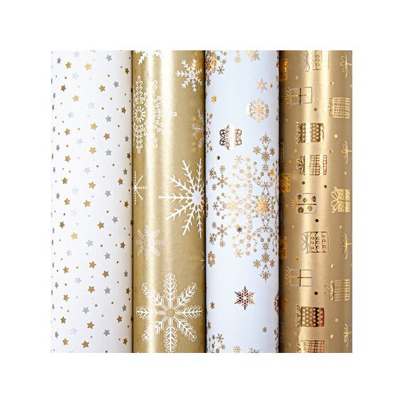 Kerstpapier Golden Glamour 1.5M X 70Cm Assortiment Prijs Per Stuk