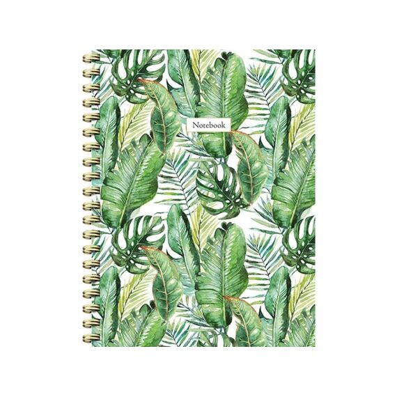 Leaves Notebook Spiraalboek Met Lijnen