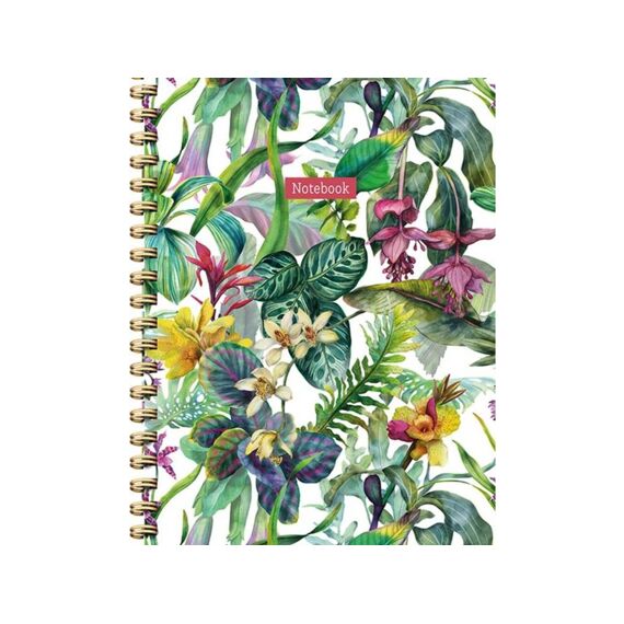 Tropical Notebook Spiraalboek Met Lijnen