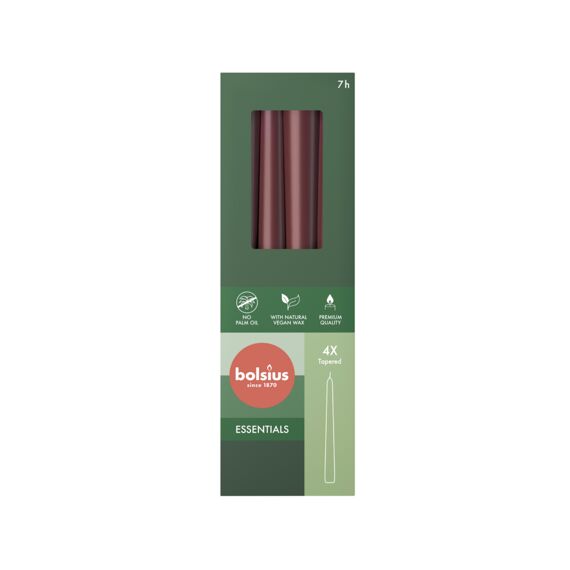 Gotische Kaars 245/24 Velvet Red 4 Stuks