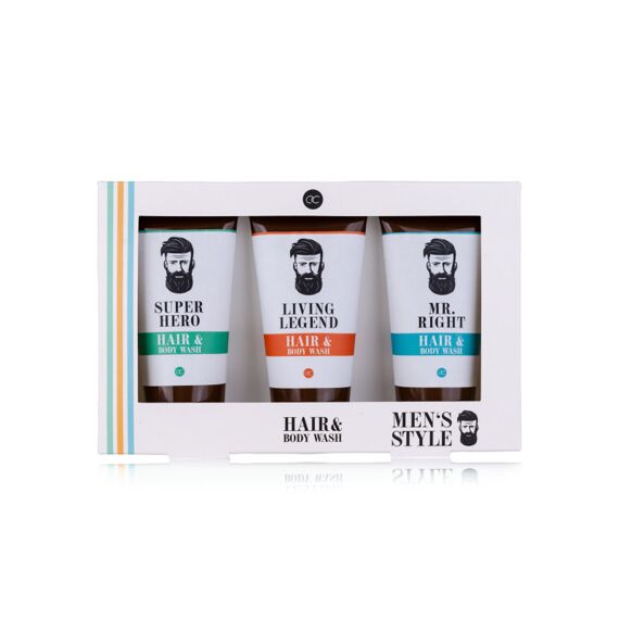 Men'S Style Badset 3X100Ml Hair & Body Wash