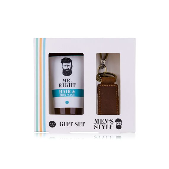 Men'S Style Badset 100Ml Hair & Body Wash / Sleutelhanger