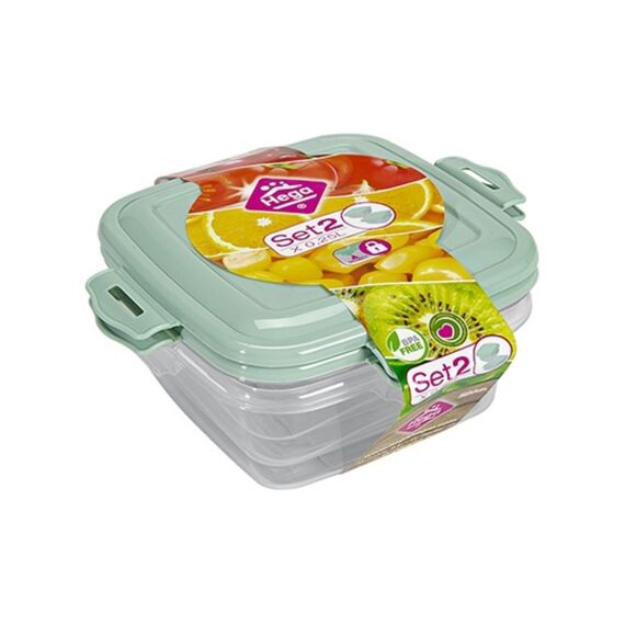 London Bewaardoos 25Cl 11X11Xh5,6Cm Set/2 3 Assortiment Prijs Per Kleur