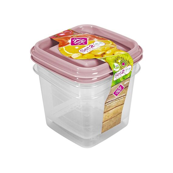 Palermo Voorraaddoos 0,7L 11,5X11,5Xh12Cm Set/2 3 Assortiment Prijs Per Kleur