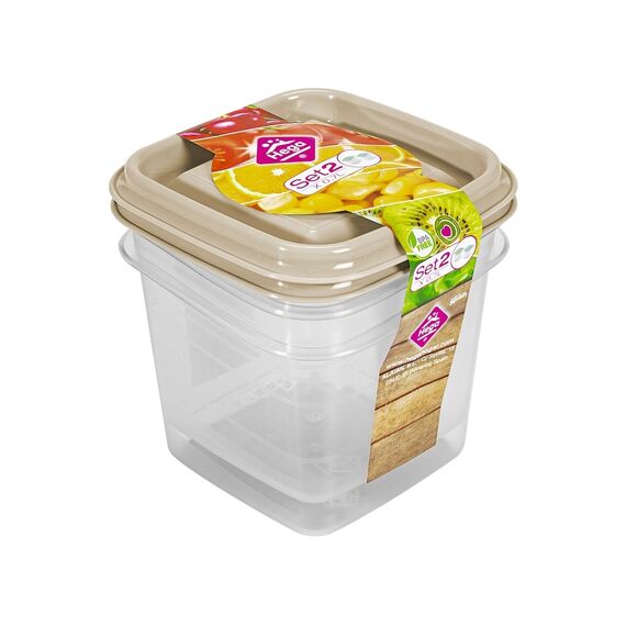 Palermo Voorraaddoos 0,7L 11,5X11,5Xh12Cm Set/2 3 Assortiment Prijs Per Kleur