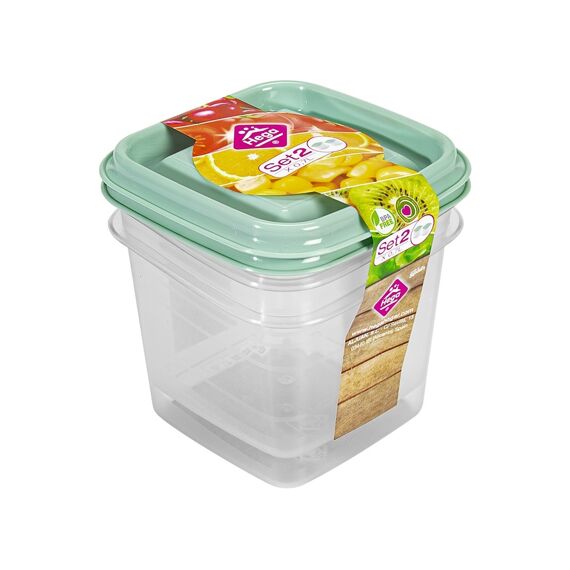 Palermo Voorraaddoos 0,7L 11,5X11,5Xh12Cm Set/2 3 Assortiment Prijs Per Kleur