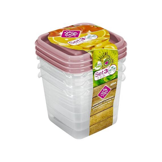 Palermo Voorraaddoos 30Cl 8,5X8,5Xh11Cm Set/3 3 Assortiment Prijs Per Kleur