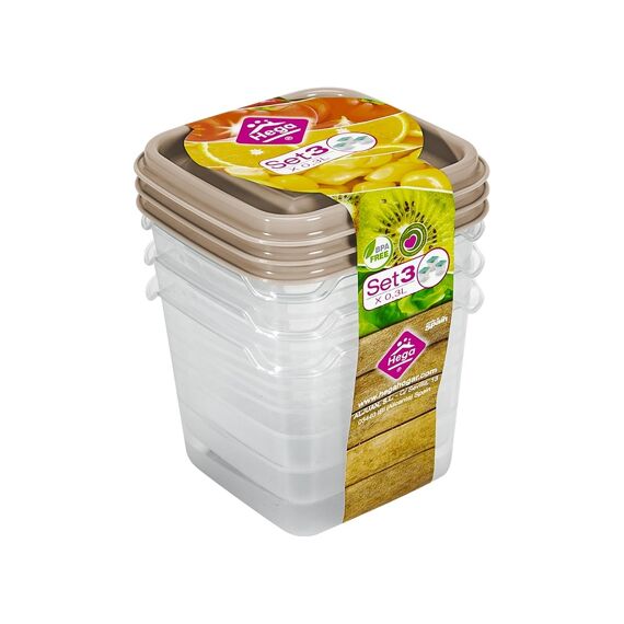 Palermo Voorraaddoos 30Cl 8,5X8,5Xh11Cm Set/3 3 Assortiment Prijs Per Kleur